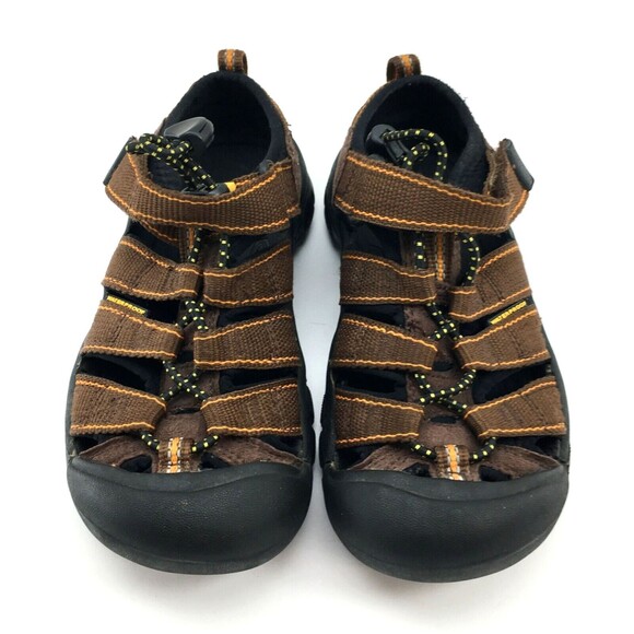Keen Brown Waterproof Closed Toe Hook Loop Sport Sandals - Youth Kids Size 13 - Picture 2 of 7